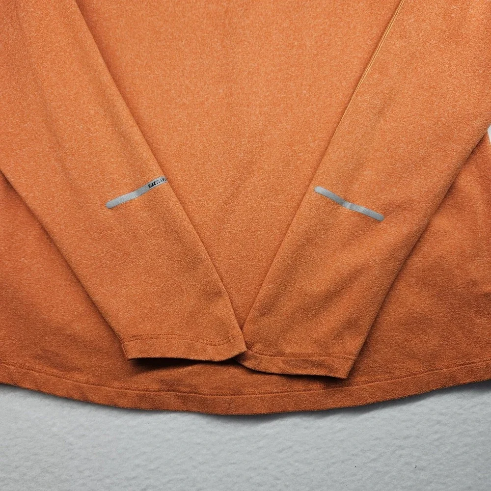 Nike Dry Fit Element Womens 1/4 Zip Shirt Orange Size Med